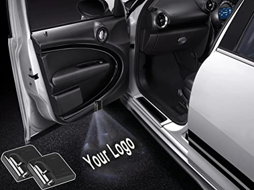 NewL 2 Pezzi Proiettore LED Logo Personalizzato per Porta Auto | Luci porta personalizzate, qualsiasi logo possibile, proiezione fantasma luminosa, universale, upgrade elegante interni