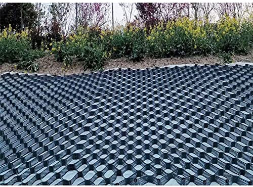 QWEASDF 5 cm/2 in HDPE-Geo-Gitter, Geo-Raster für Stützmauern, Rasengitter Geogitter, Schwerlast-Geogitter für Terrassen, Hänge, Wege und Parkplätze, Skalierbares Geo Grid,5 * 10m(16.4 * 32.81ft)
