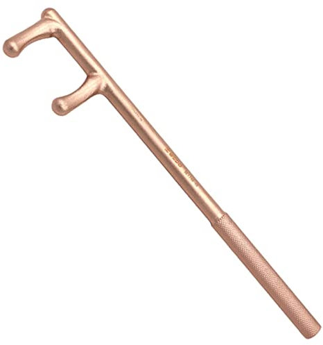 WEDO Funkenfre - Chiave universale per valvola, chiave inglese tipo F, con manico limitato, a prova di esplosione, certificato DIN standard BAM/FM, rame berillio, lunghezza 400 mm