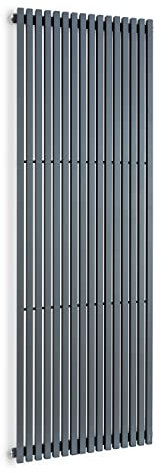 Blumfeldt Badheizkörper, Design Heizkörper Flach, Sparsamer Flachheizkörper Vertikal, Wand-Röhrenheizungen, 1425W Vertikal Heizkörper mit Thermostat, Wandheizkörper für Badezimmer & Wohnzimmer