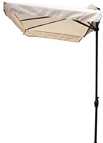 CHEMYO Parasole da Esterno a Mezza Piazza Rettangolare 230 cm x 130 cm con manovella, ombrellone per Tenda da Balcone a baldacchino da Giardino