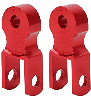 2 Pièces Rehausseur D'amortisseur, M10 Amortisseur Riser Moto Arrière, Rehausseur D'extension de Hauteur D'amortisseur Arrière, Rallonge de Élévateur Amortisseurs de Moto Surélevés (Rouge)