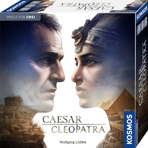 KOSMOS 684556 Caesar & Cleopatra, Strategisches Kartenspiel für 2 Spielerinnen und Spieler ab 10 Jahren, Spiel für Erwachsene, Brettspiel für 2 Personen