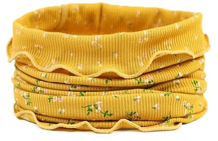 Kabelife Dünner Damen Loop Schal Rundschal Loopschal Schlauchtuch Halstuch(Gelb)