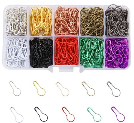 300 Agujas de Metal de Colores para Coser, Marcadores de Punto y Accesorios de Costura para el Hogar, Imperdibles para Fijar Ropa, Tejer y Manualidades