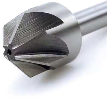 Fasensenkerbohrer, 60/90/120 Grad Hochgeschwindigkeitsstahl-Fasenschneider, Fasenbohrer, Mehrschneidiger Fasenfräser(Size:25mm(90 degrees))