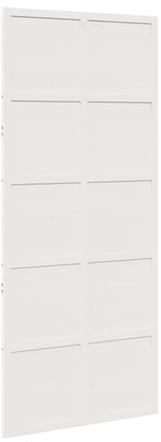 vidaXL Porte de grange blanc 90x208 cm bois massif de pin, porte de grange coulissante, porte coulissante salle de bain, porte de grange simple