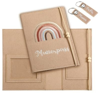 Funda protectora para pasaporte de maternidad, de fieltro, con compartimento para imágenes de ultrasonido y tarjetas, regalo para embarazadas y futuras madres (una)