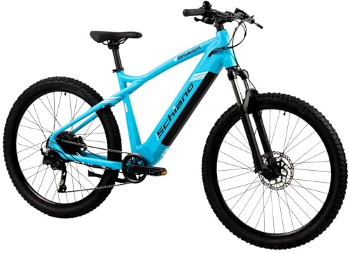 F.lli Schiano Braver, E Bike Mountainbike, 27.5 Zoll, 36V 20Ah (720Wh) Abnehmbarer Akku, Motor 250W 55Nm, MTB Ebike für Herren/Damen, Blau