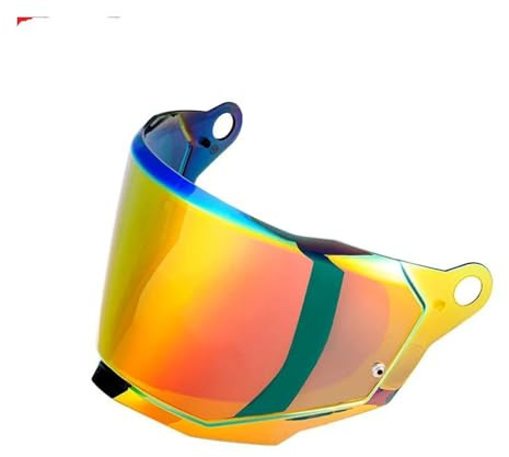 XYJTC Motorrad Helmvisierlinse, LS2 MX701 Explorer C Motocross Abnehmbarer Rallye-Offroad-Motorradhelm Original-Ersatzvisiere Zusätzliche Schutzlinse (klar)(Red Gold)