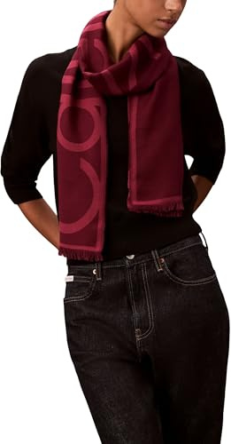 Calvin Klein Damen Oversized Logo Lw Jacquard Stole Lv04f8066g Schals (1er Pack)