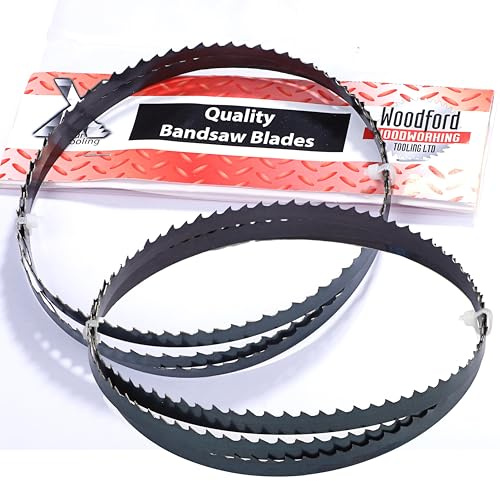 Xcalibur Tooling 2 x 1425mm x 10mm (3/8) x 8 TPI Bandsaw Blades for Axminster JBS125, Clarke CBS190B, Delta 28-165, Draper BS250, Nutool HBS190, Record Power RPBS8, Titan SF8R Band Saw