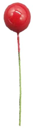 Qsvbeeqj Bacche di agrifoglio artificiali, decorazioni floreali finte, 15 mm, bacche finte, decorazione natalizia, ghirlanda di fiori artigianali, agrifoglio artificiale su stelo in filo metallico