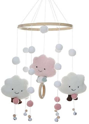 Campanas de viento para bebé, móvil para colgar en la cama, para recién nacidos, habitación de los niños, nube móvil para cama de bebé, cuna, campanillas de viento para interiores y exteriores