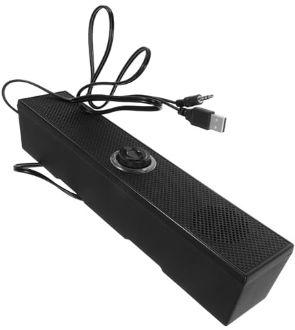 GARIOUANS Enceintes Ordinateur USB Filaire Double Haut Parleurs avec Caisson Intégré Stéréo Puissant Bureau PC et Portable pour Multimedia