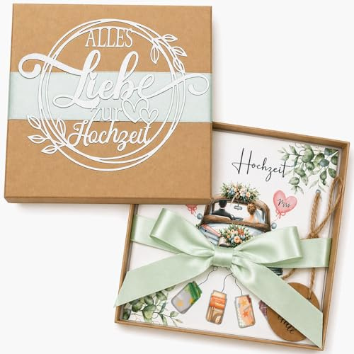 Geldgeschenk Hochzeit, Elegante Hochzeitsgeschenke für Brautpaar | Hochzeitsgeschenk Geld | Geldgeschenke zur Hochzeit mit Geschenkbox Hochzeitskarte