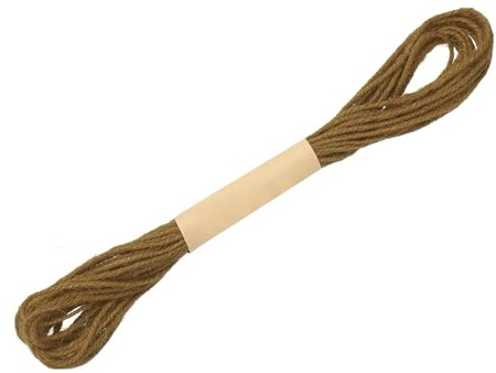 sourcing map Cuerda de yute natural, 0.08 pulgadas x 33 pies, cuerda de hilo de yute para jardinería, manualidades, decoración del hogar, envoltura de regalos, marrón