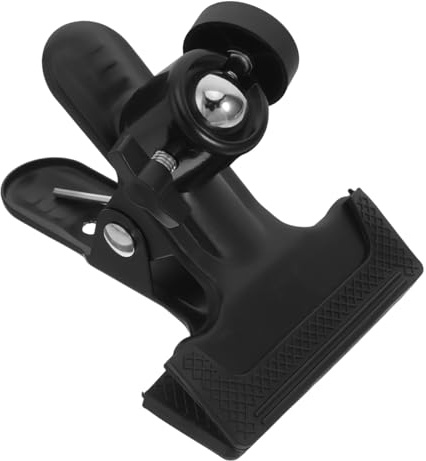 Toddmomy Soporte De Pinza Metálico para Trípode De Cámara con Cabeza Esférica Giratoria 360°, Abrazadera Resistente para Estudio Fotográfico y Grabación De Vídeo Profesional, Plateado