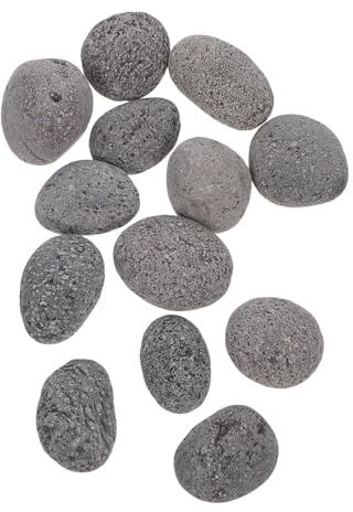 jojofuny Pierres de Lave Naturelles pour Foyer Extérieur Pierres Volcaniques Réutilisables 3-5 CM Paquet 1 Kg pour Brasero Cheminée à Gaz et Barbecue à Gaz Diffusion Uniforme Chaleur