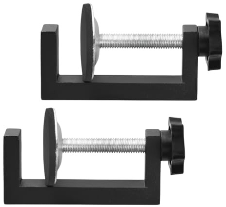 2 Stück G Klemme Kit, Tischklemme mit Klemmbereich 10-57 mm, Kleine verstellbare Schraubzwingen, Universal Tischklammern für Schlafzimmer, Küche, Badezimmer & Regal