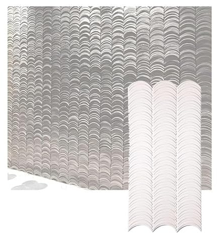 XLIHAWY Faux Roof Tiles Panel Imitation Stone, 3D Brick Wall Panels DIY for Interior, Exterior Wall Decoration, Faux Stone Tiles(White,0.6x1.2m/23.6x47.2in/15pcs)