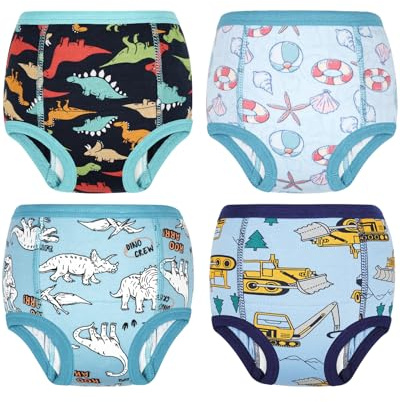 MOEMOE BABY Töpfchen Trainingshose 4 Stück Absorbiert Baby Töpfchentraining Unterhose für Kinder Jungen & Mädchen 2-9 Jahre