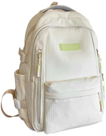 Generisch Große Kapazität Schultasche Weibliche Mittelschüler Umhängetasche Fach Computer Umhängetasche (White One Size)