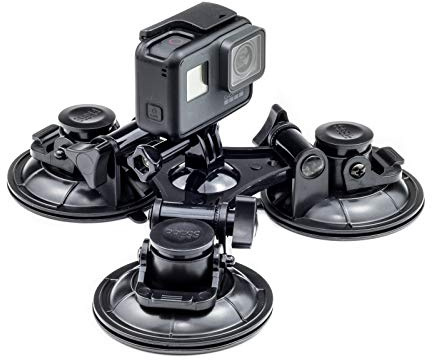 Action Kamera Saugnapfhalterung Auto Windschutzscheibe Triple Saugnapf Halterung für GoPro Lit Hero 13 Max 2/DJI Osmo Action 5 / Insta360 One/Akaso Crosstour Campark Apeman Camkong Victure Go Pro Cam