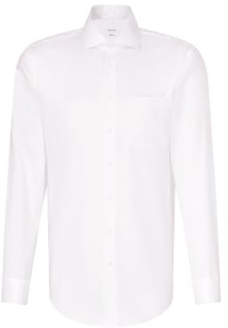 Seidensticker Regular Bügelfrei Kent Langarm, Camicia Uomo, Bianco (Weiß/1.193), 46