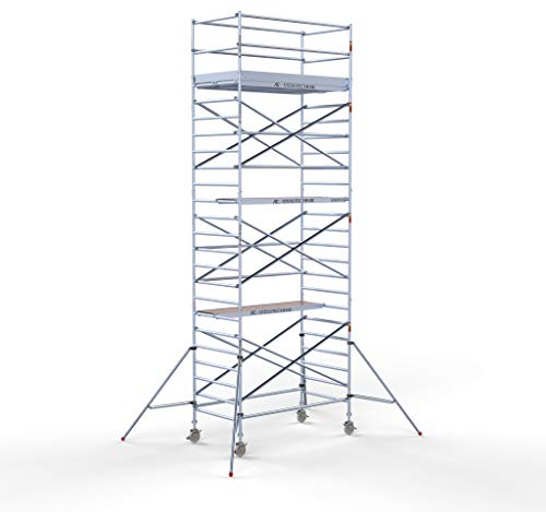 AC Steigtechnik PRO-L 250 Aluminium-Rollgerüst 8m Arbeitshöhe, freistehender Aufbau (8,30 m Arbeitshöhe)