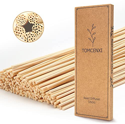 T&Cx Reed Diffuser Sticks,25cm Natural Rattan Sticks,Diffuser Refills,Essential Oil Aroma Diffuser Replacements Sticks for Home,Office ((120) Natural Colour)