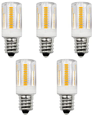 E14 2,5W LED Glühbirne Ersetzt 20W 28W 30W Halogenlampe Kleine Edison Schraube 230V für Salzlampe Kühlschrank Gefrierschrank Dunstabzugshaube Licht 3000K Warmweiß Nicht Dimmbar (5er Pack) [MEHRWEG]
