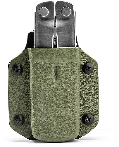 TACTICAL GEEK TGCode G9 Funda Multi-Herramienta para LEATHERMAN REBAR - Kydex, Soporte Ajustable en Grosor, Herramienta no Incluida, Verde