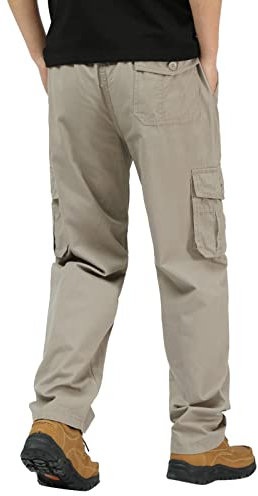 JUZILO Cargohose Herren Baggy Cargohose Herren Weiß 32/34 Fitness Hosen Herren Jeans Hosen FüR Herren Baggy Herren Jeans Straight Regular Herren Jeans Slim Fit Weiss
