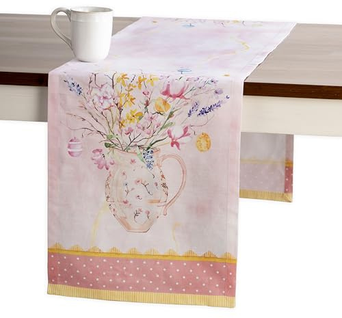 Maison d' Hermine Caminito de Mesa de Comedor, 100% Algodón, Decorativo, Lavable, para Regalos del Día de la Madre, Comida, Hogar, Banquete, Buffet, Primavera/Verano (50 cm x 150 cm)