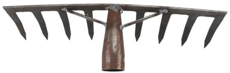 Sosoport Rastrillo De Césped De Dientes para Jardinería Nivelación y Plantación De Tierra para Césped y Jardines