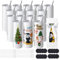 VEVOR 16er-Pack Gerade Sublimationsbecher, 20 oz Blanko-Becher, Edelstahl-Doppelwandbecher mit Strohhalm, Deckel, Bürste, Boden, Schrumpffolie, Geschenkbox, für Wärmepresse & Wärmeübertragung