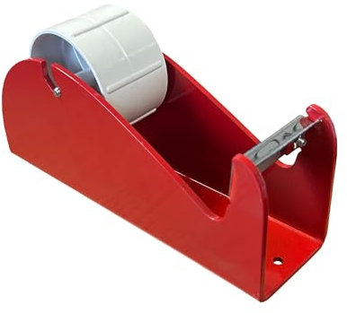 Dispensador de mesa rojo para cinta adhesiva de 50 mm