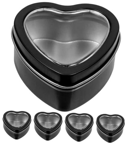 Alipis Scatole di Caramelle a Forma di Cuore in di Metallo Lattine Vuote Finestra per Bomboniere di Nozze Decorazioni per San