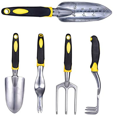 Yardwe Vanga Da Giardino Ergonomica Ampia Paletta Lega Di Magnesio Pala A Mano Perfetta Per Scavare Piantare E Raccogliere Gramigna