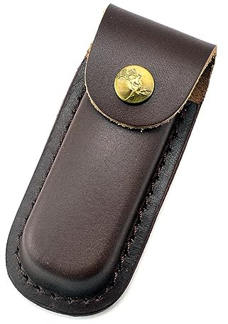 ROYJJ Pocket Sheath Handmade Pouches Leathers Holsters Folding Holder Outdoor Carry Sheath Tool Easy to Use Genuine leather Swiss Army knife case