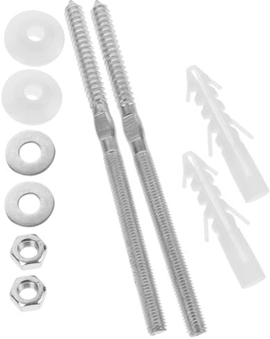 ETHZZLE Extended Basin Fixing Kit 10x180mm Wash Basin Mounting Set Anti-loosening Screws for Kitchen and Bathroom Washbasins