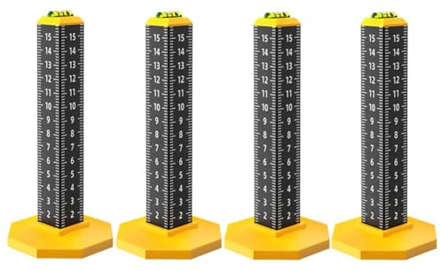 Vjsujehgy Regla de Nivelación de Techo, Herramienta para Colocar Baldosas de Piso y Pared, Artefacto Ligero de Acero, Nivelador de Burbuja Horizontal, 4 Unidades