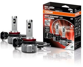 OSRAM NIGHT BREAKER LED SMART ECE H11, ECE R37 zugelassene LED-Retrofitlampe, Fern-/Abblend-/Nebellicht, kein Gutachten notwendig, 6000K, 12V