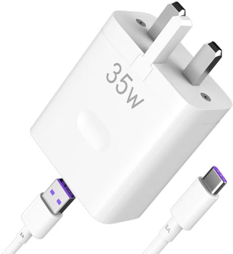 For Honor Charger 35W Super Charging Plug UK Power Adapter + SuperCharge Cable 1M for Honor 200 Pro 400 Lite 90 70 X6b X6c,Wall Charger for HONOR 200 90 Smart Magic 6 Lite 5 X7b X7c X8a X9 X9a Pad 9