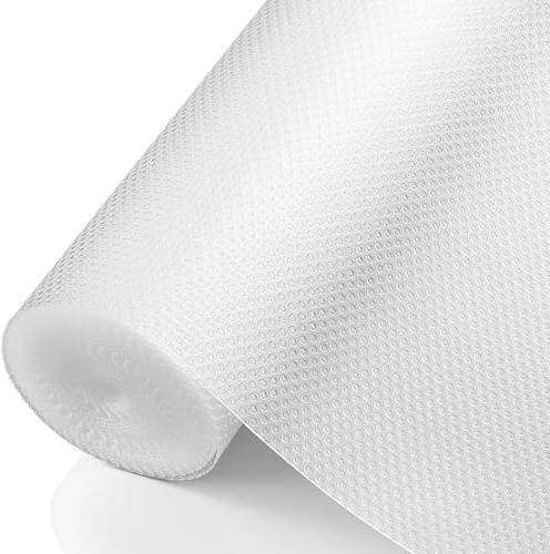 Viseeko Food Grade EVA Fridge Shelf Liner, Non Adhesive, Clear, 30x300cm | Waterproof, easy trim to fit. Non slip mat for kitchen cupboard, cabinet, refrigerator, RV, caravan, rugs. Washable.