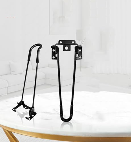 Robuste, faltbare Haarnadel-Tischbeine, 70 cm, schwarze Metallbeine für Couchtische und Wohnmöbel (2 Stück), stilvolles Design für moderne Innenräume
