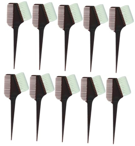 OUNONA 10pcs Hair Dye Kit with Hairdressing Comb and Hair Coloring Brush Black Plastic Material Easy to Hold Convenient to Use