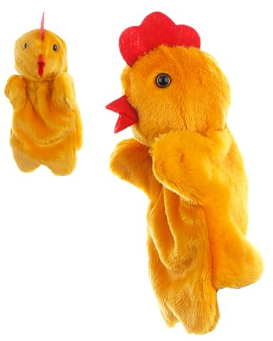 Set di pupazzi per dita di pollo in morbido peluche per bambini e bambini | Giocattoli a mano a forma di animali in peluche cartone animato accessorio educativo per raccontare i suoi