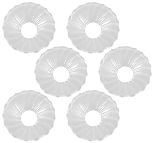 DECORNIJIA Antigoteo para Velas 6 Piezas, Portavelas de Vidrio Estriado Transparente, Bandejas Redondas Reutilizables Resistentes al Calor para Candelabros, Recogedor de Gotas de Cera
